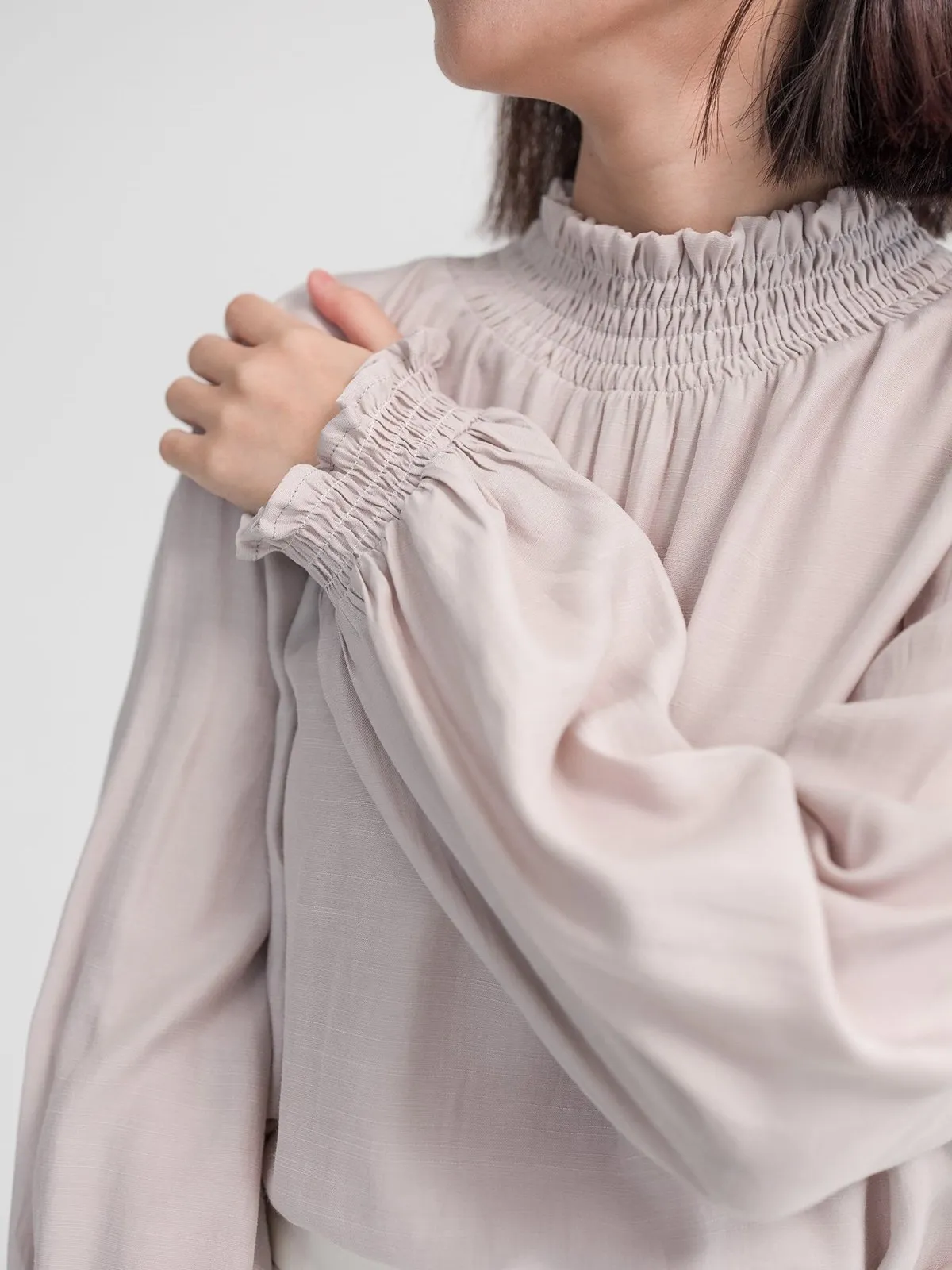 Abigail Shirred Puff Sleeve Top
