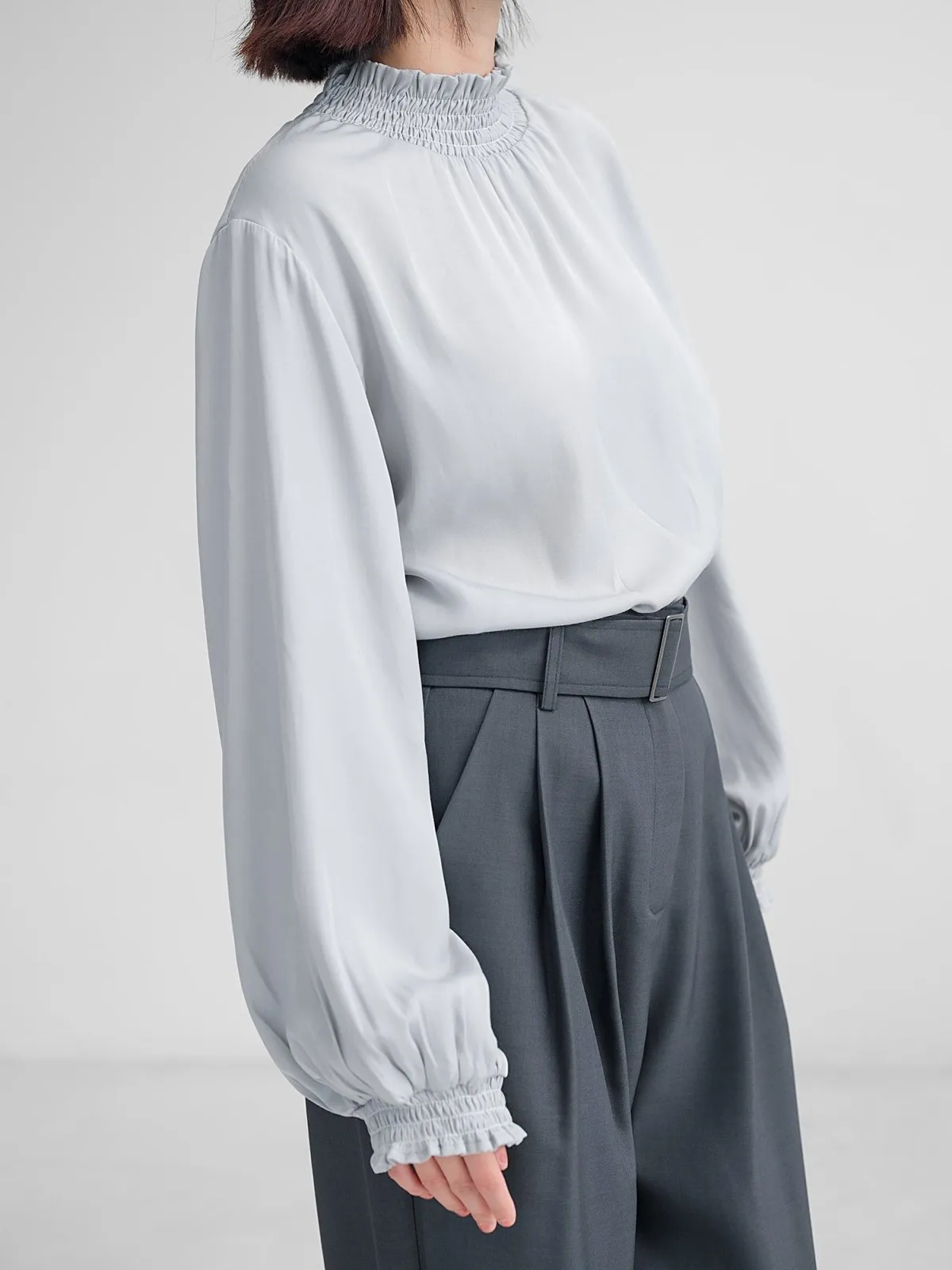Abigail Shirred Puff Sleeve Top