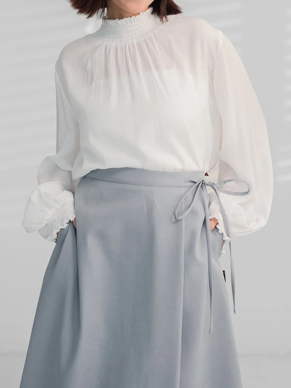 Abigail Shirred Puff Sleeve Top