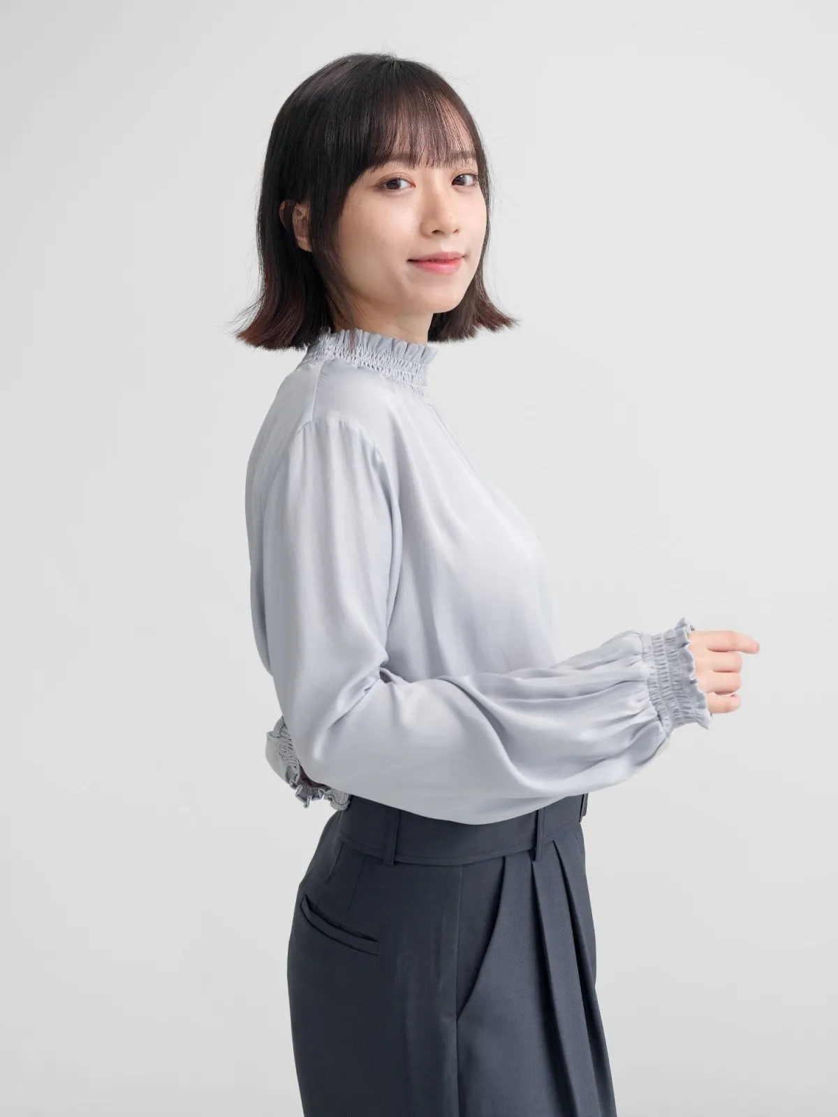 Abigail Shirred Puff Sleeve Top