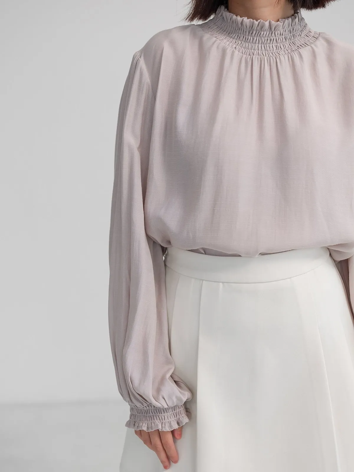Abigail Shirred Puff Sleeve Top