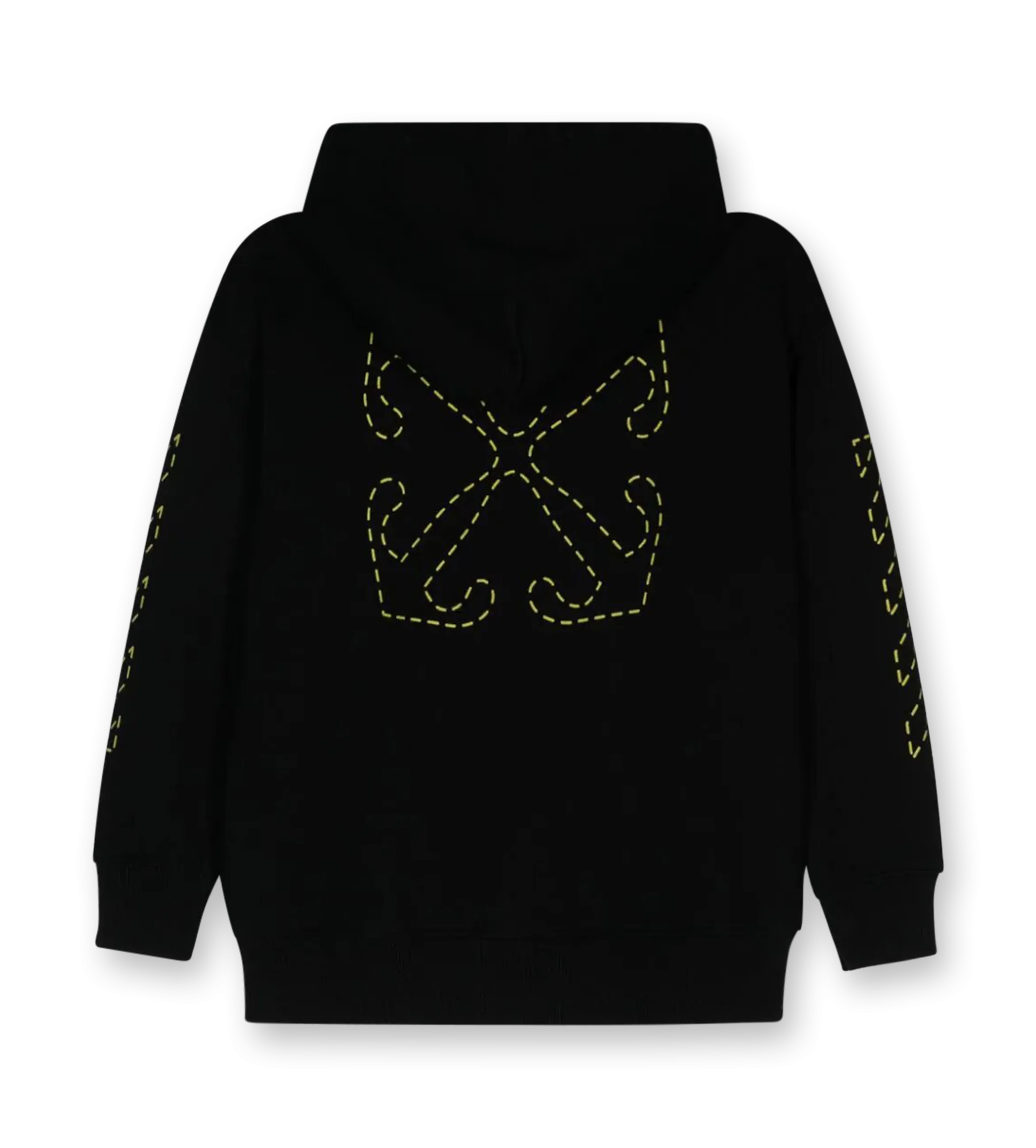 Arrow Zip-Up Hoodie Black