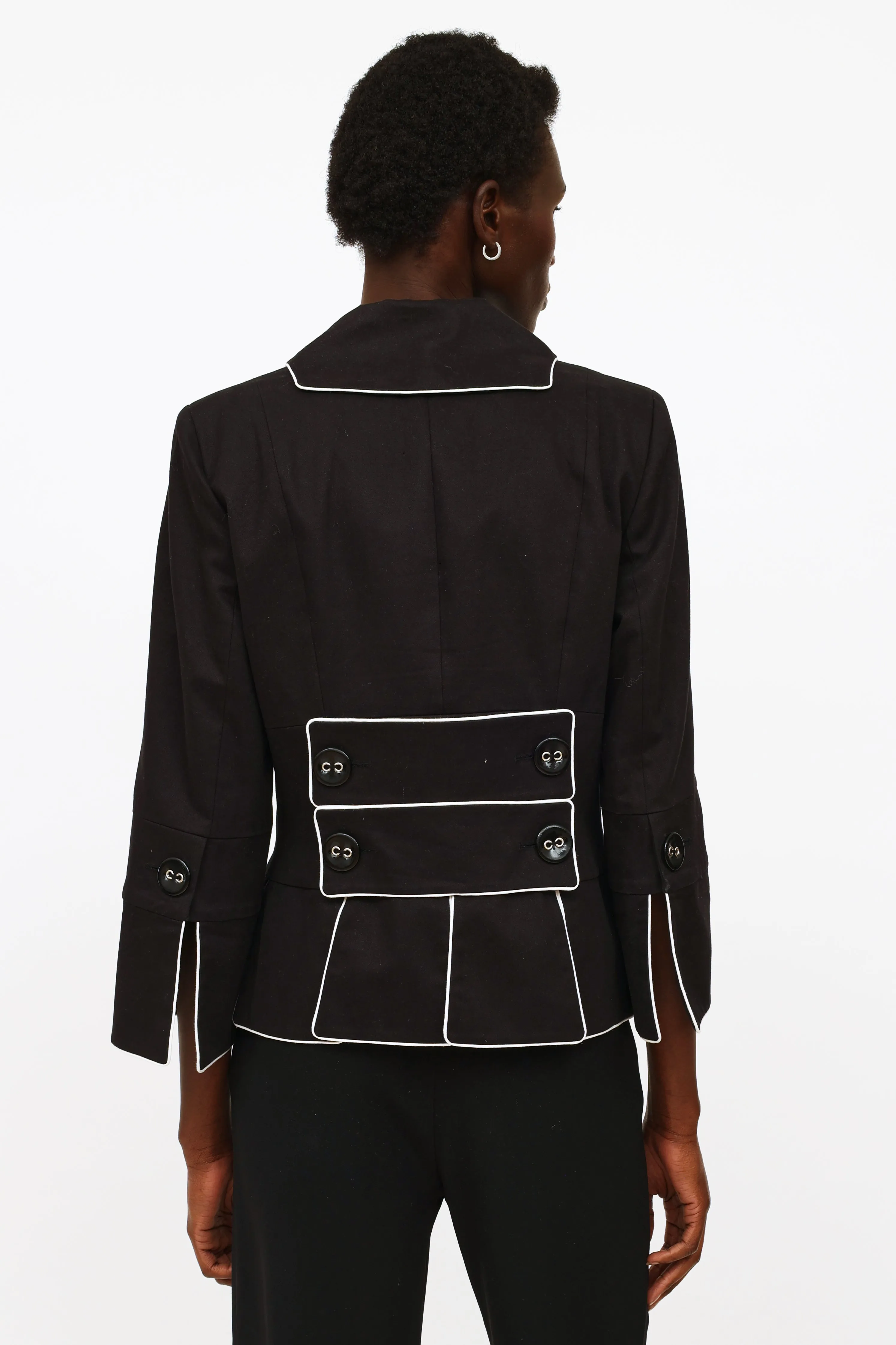 Black & White Double Breasted Blazer