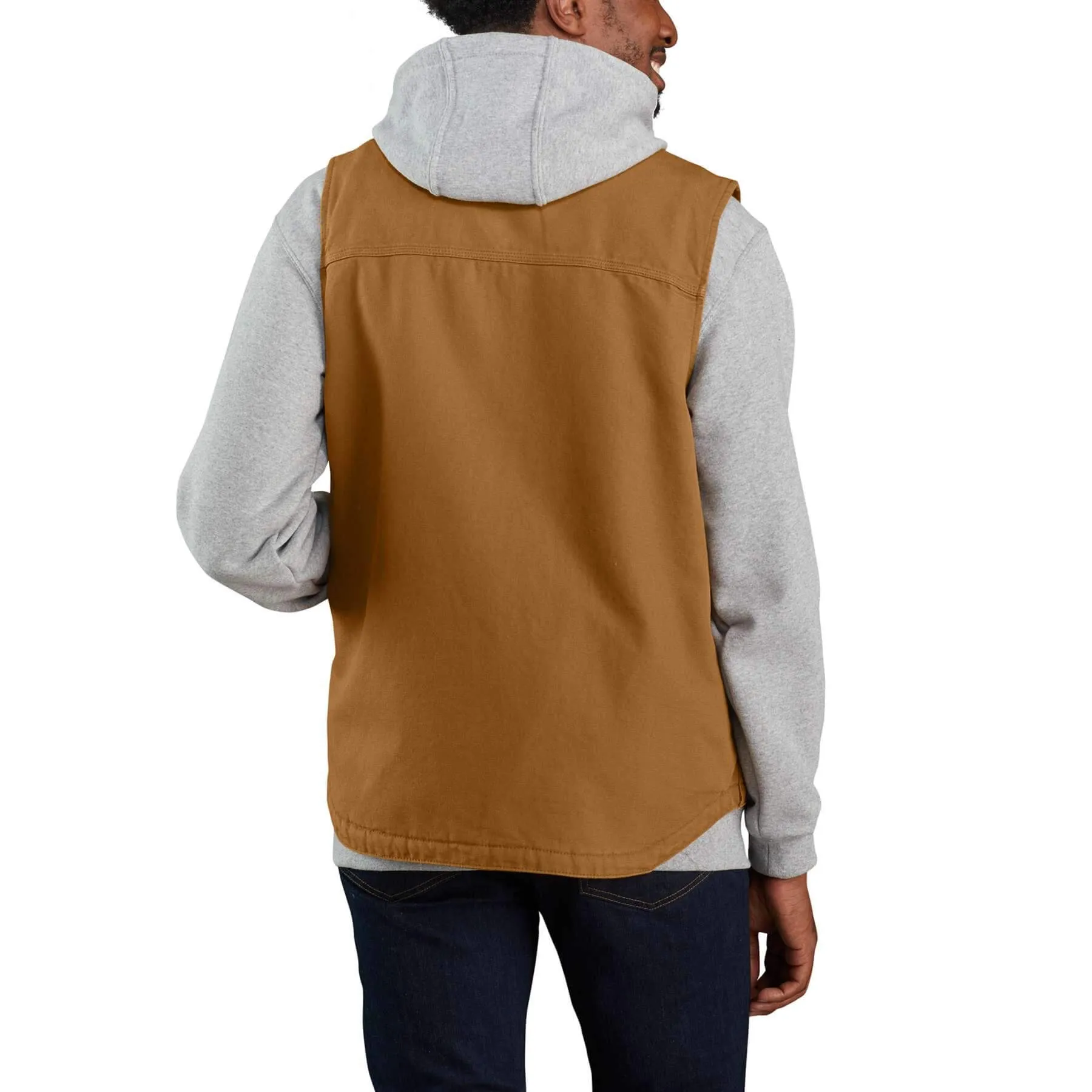 Carhartt Washed Duck Loose Fit Sherpa-Lined Mock Neck Gilet Vest 104277