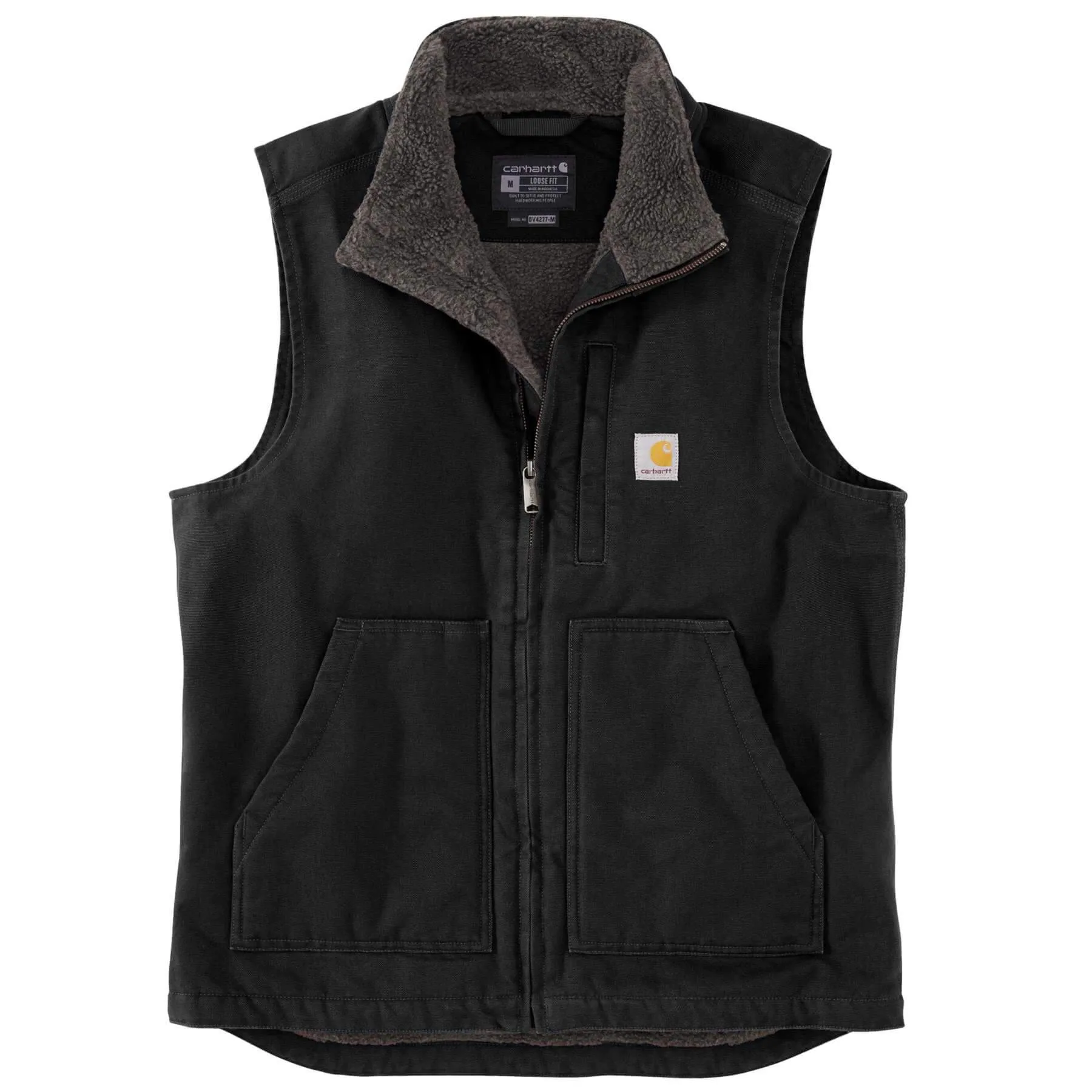 Carhartt Washed Duck Loose Fit Sherpa-Lined Mock Neck Gilet Vest 104277
