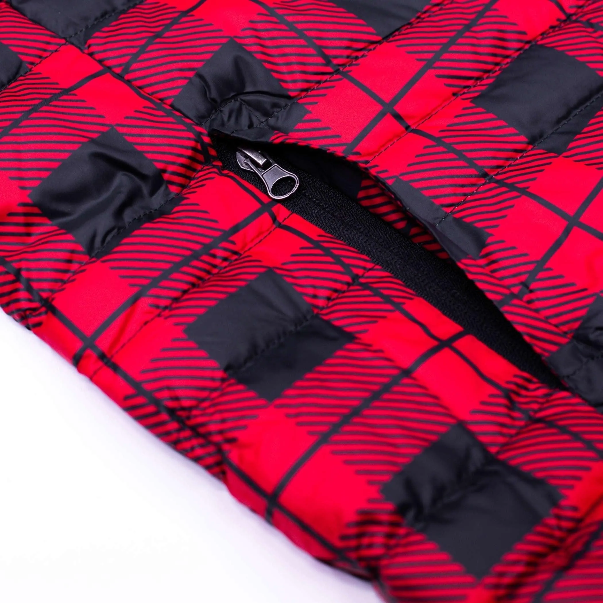 Douglas Fur Plaid Down Vest