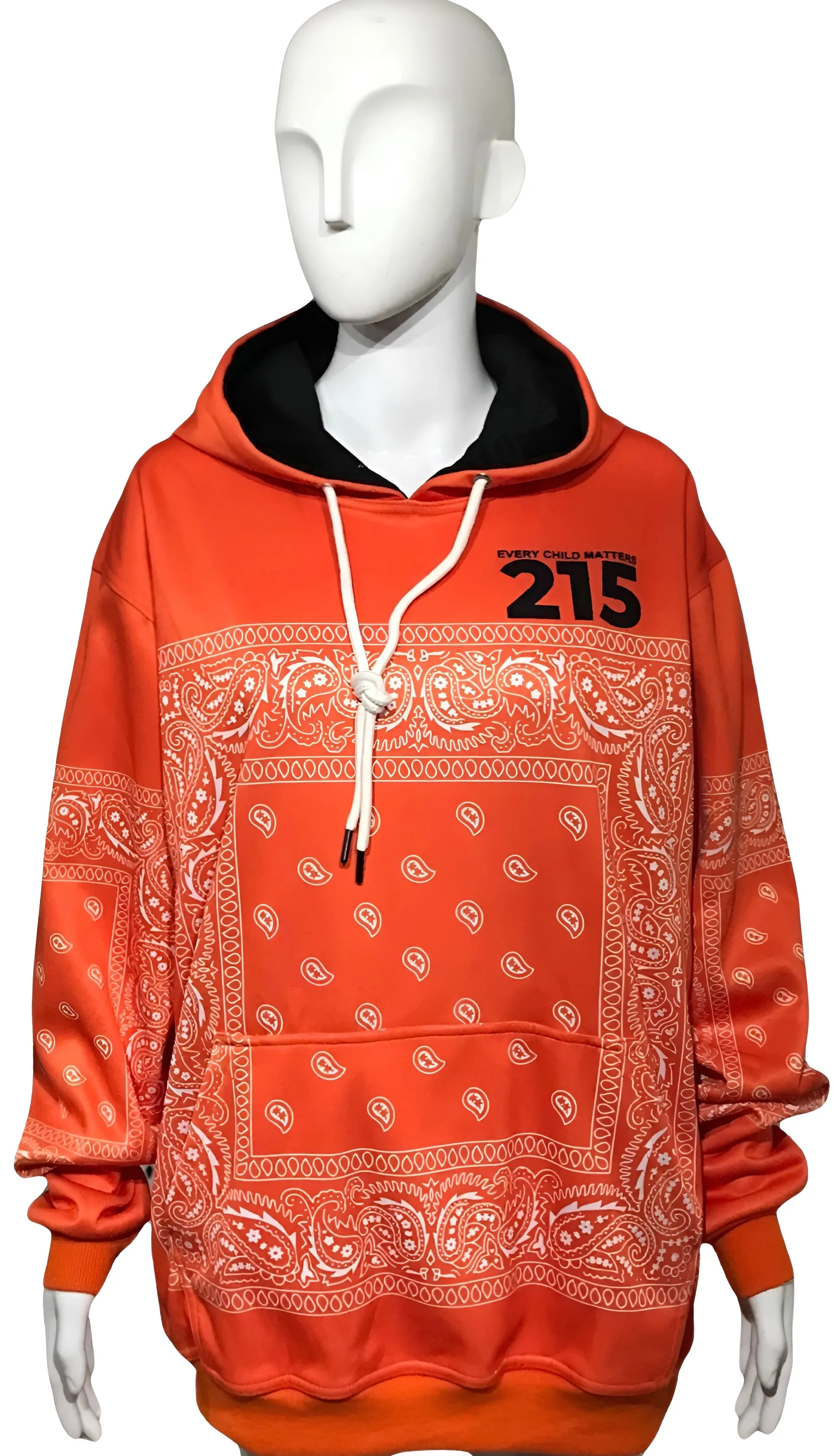 ^ECM^ ORANGE BANDANA PULLOVER HOODIES (FLEECY SOFT LINED)