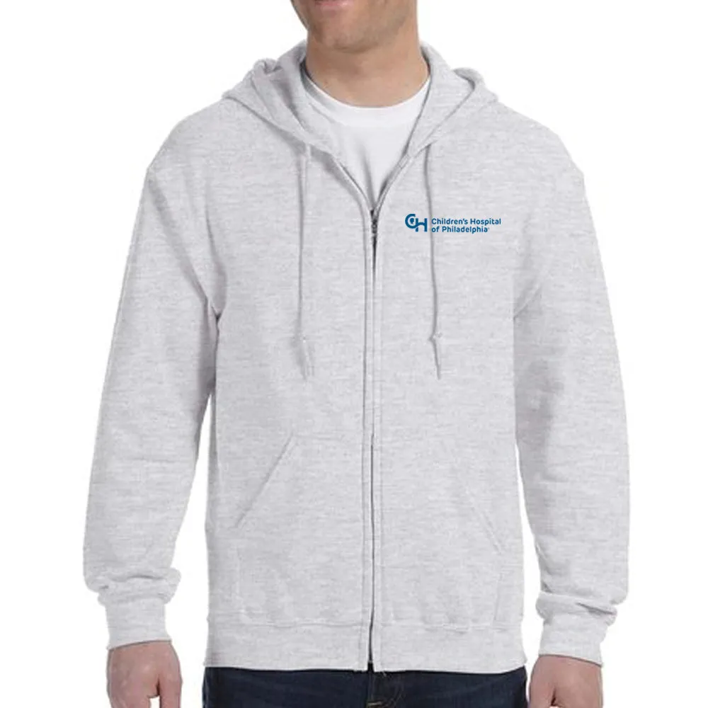 Gildan 8 oz. Full Zip Sweatshirt With Blue Logo