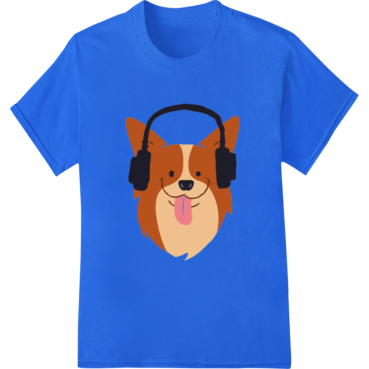 Jammin' Pup: Cute Dog with Headphones DTF Print Transfer