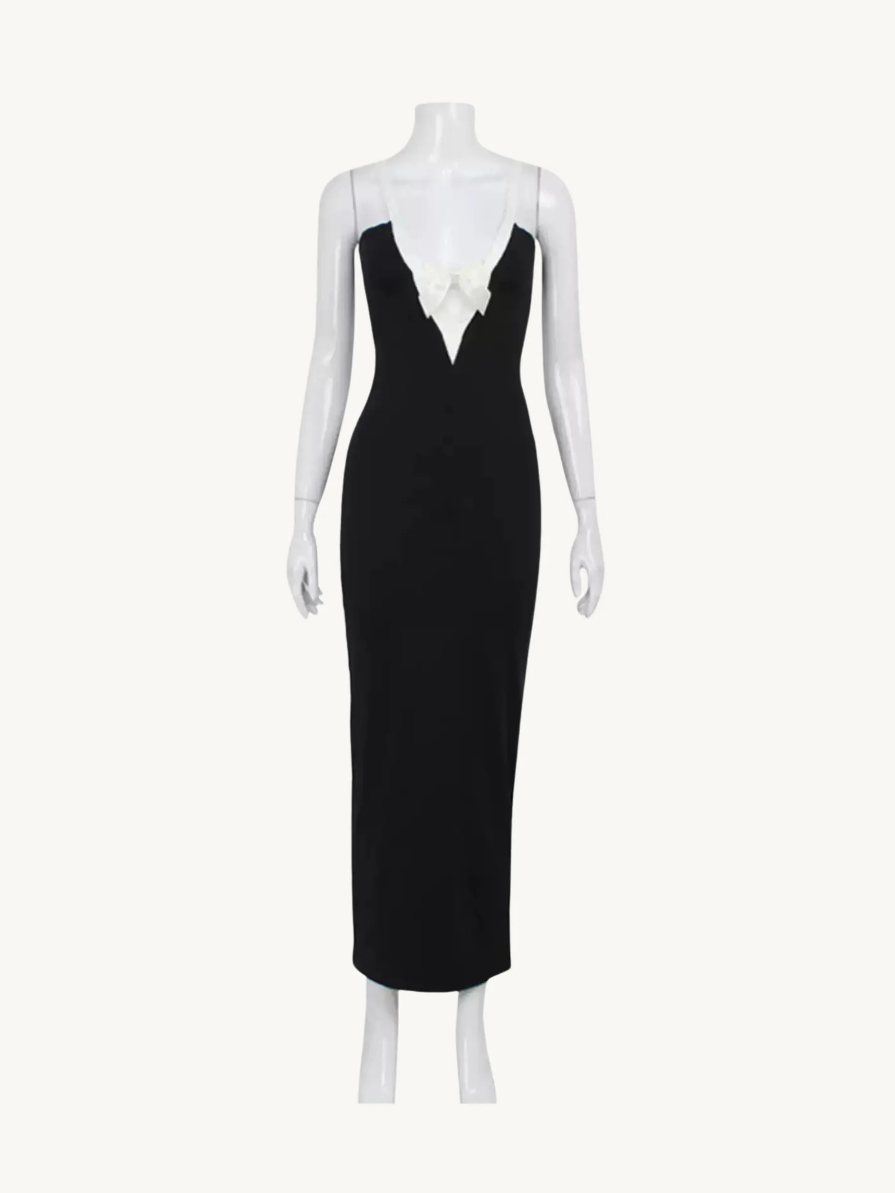 Lyza Bow Neck Midi Dress