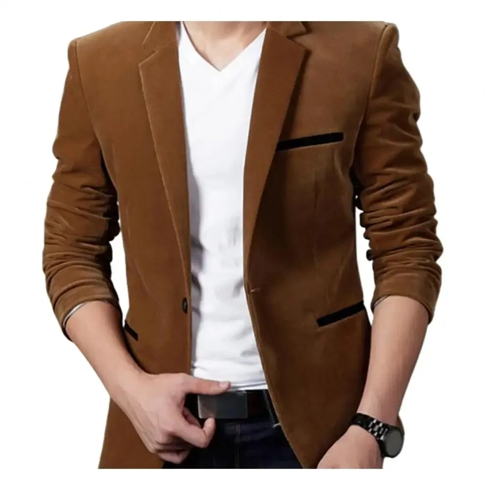 Men's Elegant Slim Fit Blazer with Patch Pocket | For All Seasons Everyday Wear