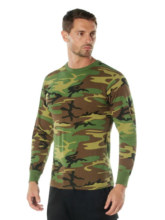 Rothco 6778 Mens Long Sleeve T-Shirt Woodland Camo