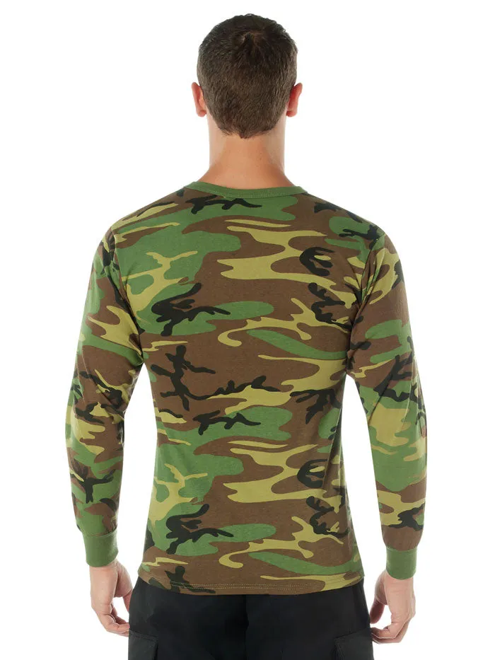 Rothco 6778 Mens Long Sleeve T-Shirt Woodland Camo