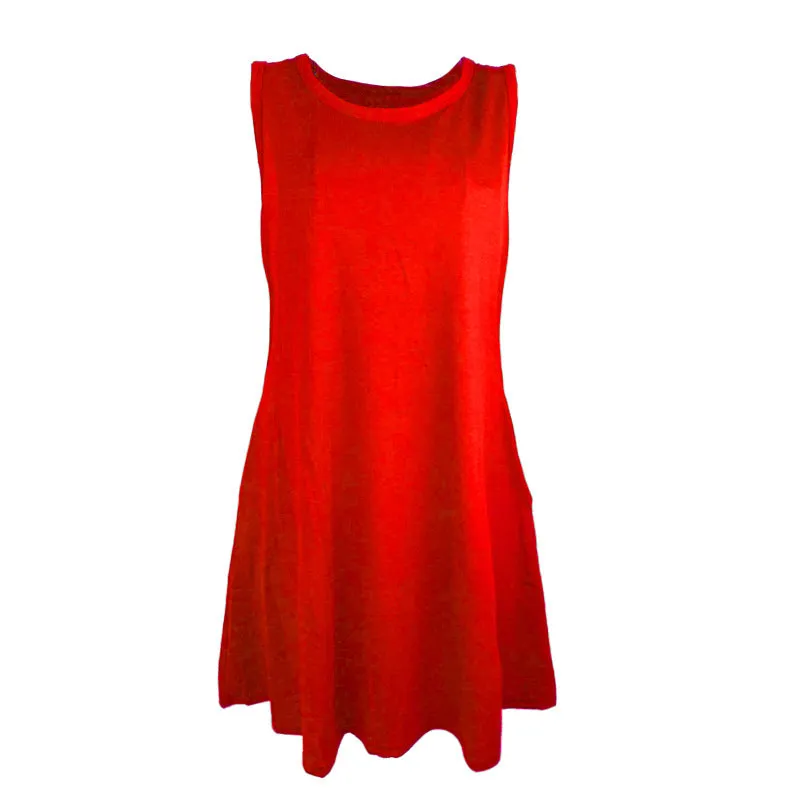 Sleeveless Pocket Tank Top Dress Hot Selling Women Pocket Dress