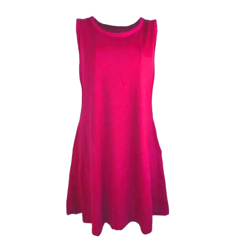 Sleeveless Pocket Tank Top Dress Hot Selling Women Pocket Dress